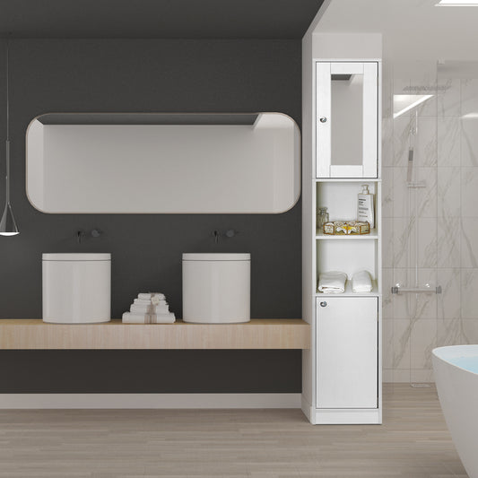 Bathroom Cabinet, Tall and Slim, Providing a Mirror