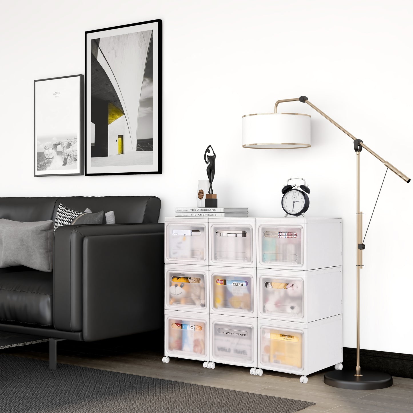Storage Box, Removable Cabinet, White