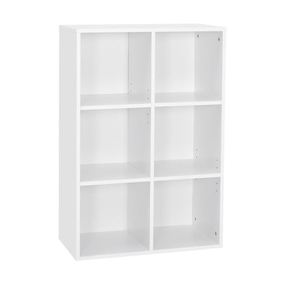 Modern Bookcase, 6 Opening Storage Cubes