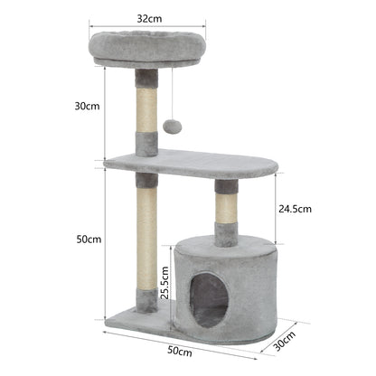 Cat Tree Tower Small, Condo Sisal Cat Scratching Post Climbing Tree