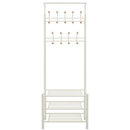 Hall Tree with Storage Bench, Thickened Steel Tube Assembled