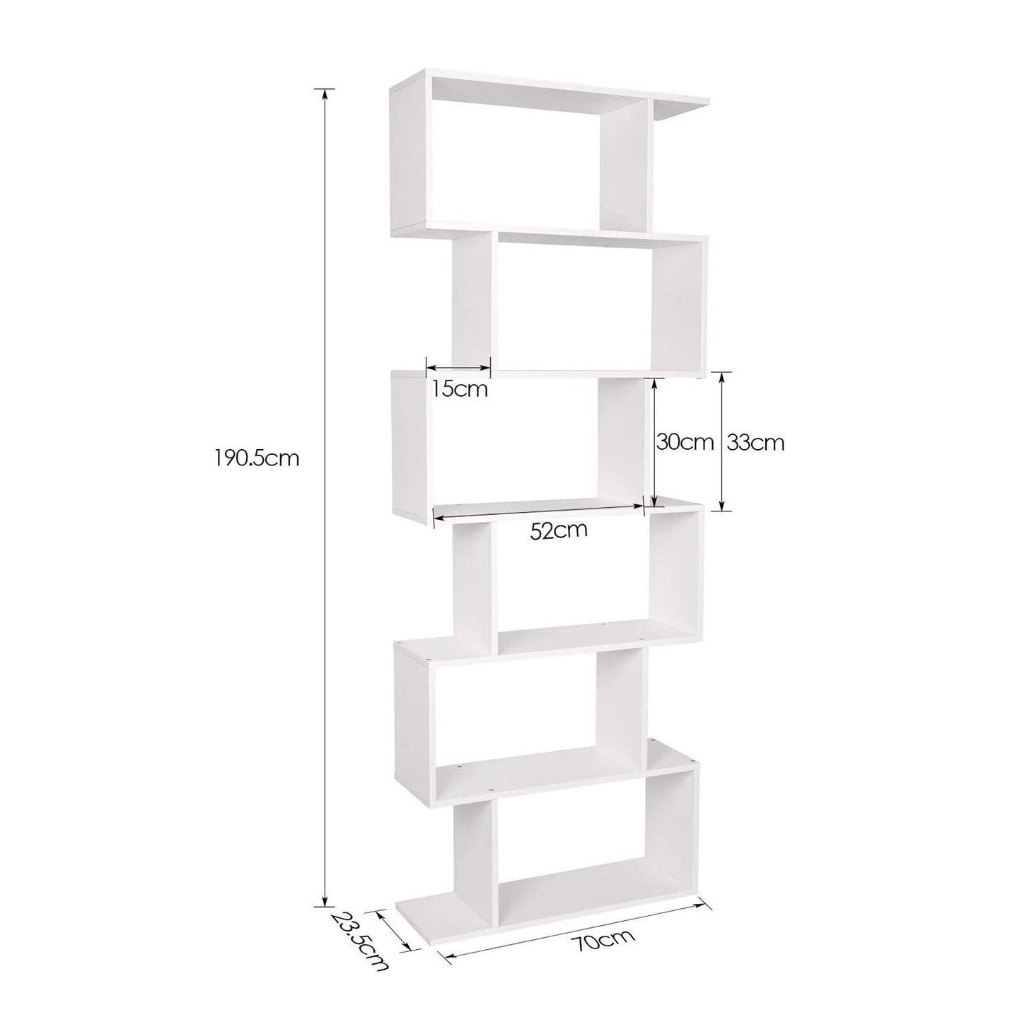 Modern Bookcase, Stacked and Multilayer Structure