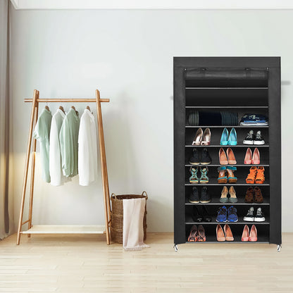 Non-woven Fabric Foldable Shoe Rack,  Single Raw and Multi-layer